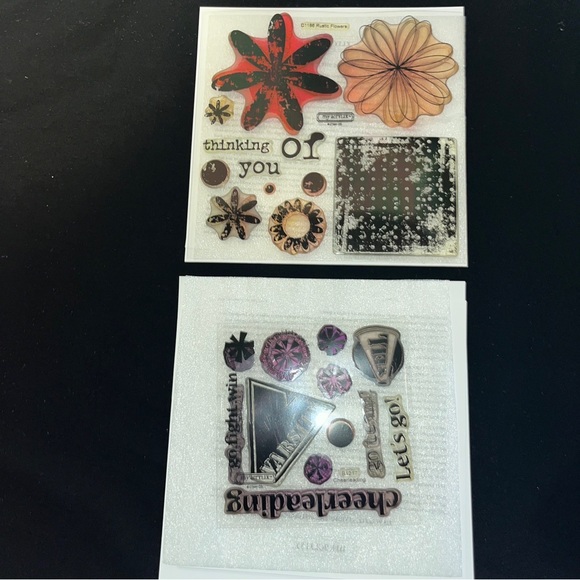 LOT of 8 Rare/Retired Used Close to My Heart Acrylic Stamp Sets - Picture 3 of 5